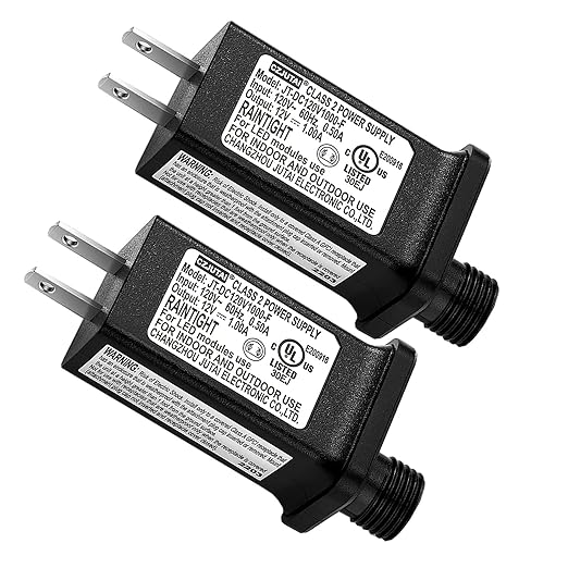 2PCS Replacement 12V 1A LED Transformer JT-DC120V1000-F Class 2 Power Supply by Airoads