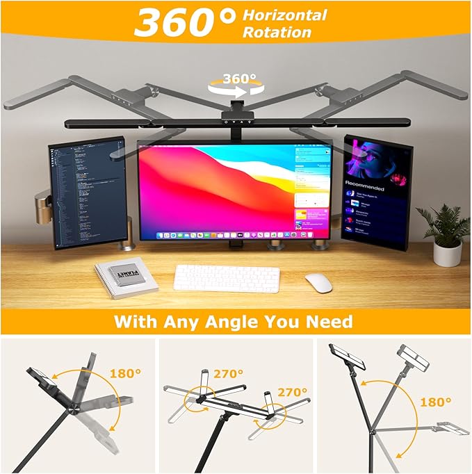 Airlonv LED Desk Lamp with Clamp, Architect Desk Lamp - Image 6