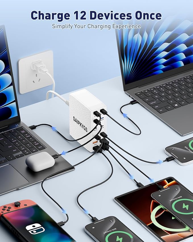 USB Charging Station, 12-Port USB C Charger Block - Image 4