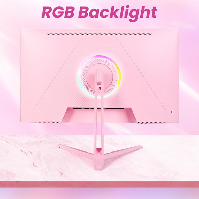 SKitphrati Pink 24 inch Gaming Monitor 200Hz Refresh Rate FHD 1080p Resolution - Image 4