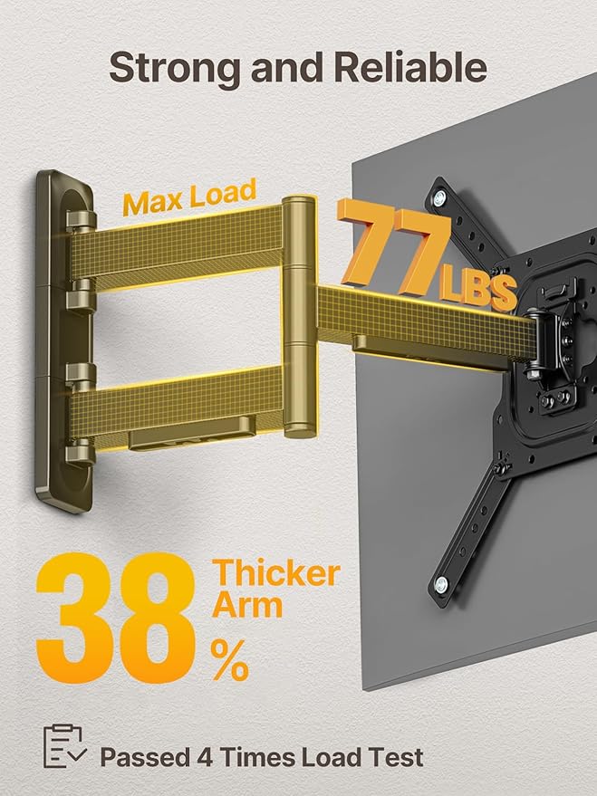 monTEK Full Motion TV Wall Mount - Image 3