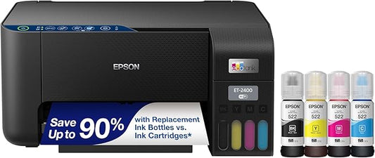 Epson EcoTank ET-2400 Wireless Color All-in-One Cartridge-Free Supertank Printer by Epson