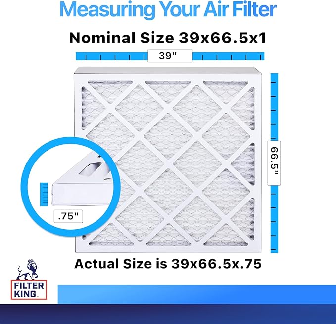 Filter King 39x66.5x1 Air Filter | 4-PACK | MERV 8 HVAC Pleated A/C Furnace - Image 2