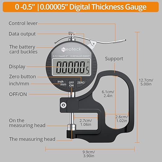 Neoteck Digital Thickness Gauge - Image 6