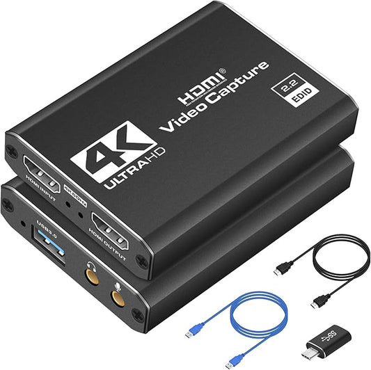 4K HDMI Capture Card USB 3.0 – 1080P 60FPS Gaming & Streaming Video Capture Card by Dcyfol