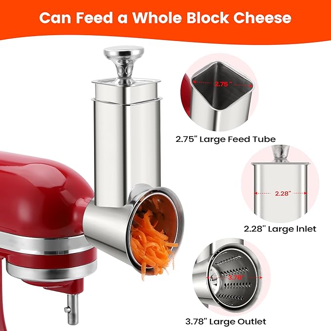 Stainless Steel Slicer Shredder Attachment - Image 6