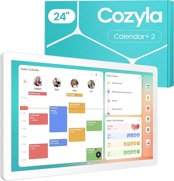 Cozyla Mate Calendar+ 2: 24" Digital Calendar Wall Touch Screen Chore Chart by CozylaMate