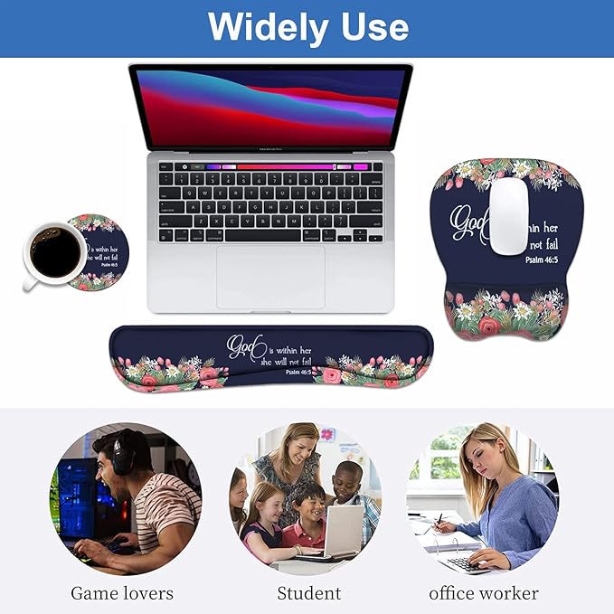 Ergonomic Mouse Pad Wrist Support and Keyboard Wrist Rest Set - Image 7