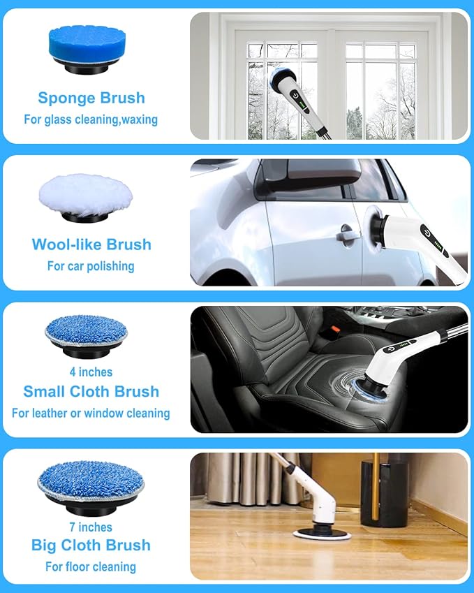 Leebein Electric Spin Scrubber, Cordless Cleaning Brush - Image 6