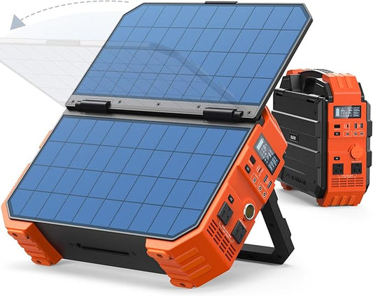 BLAVOR Portable Power Station 1600W, Built-in Solar Panel, 1024Wh LiFePO4 by BLAVOR