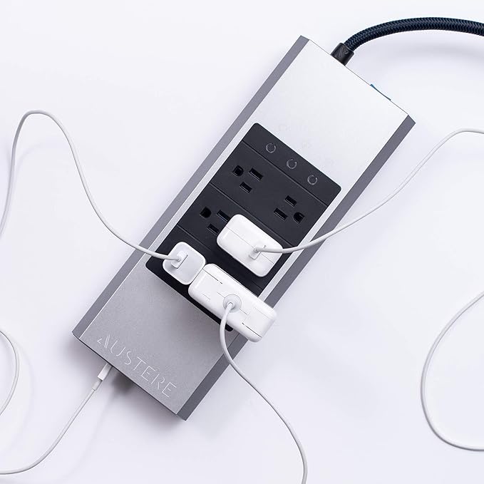 Austere V Series Surge Protector Power Strip, 6 Wide Outlet, 3 USB C & 2 USB A - Image 9