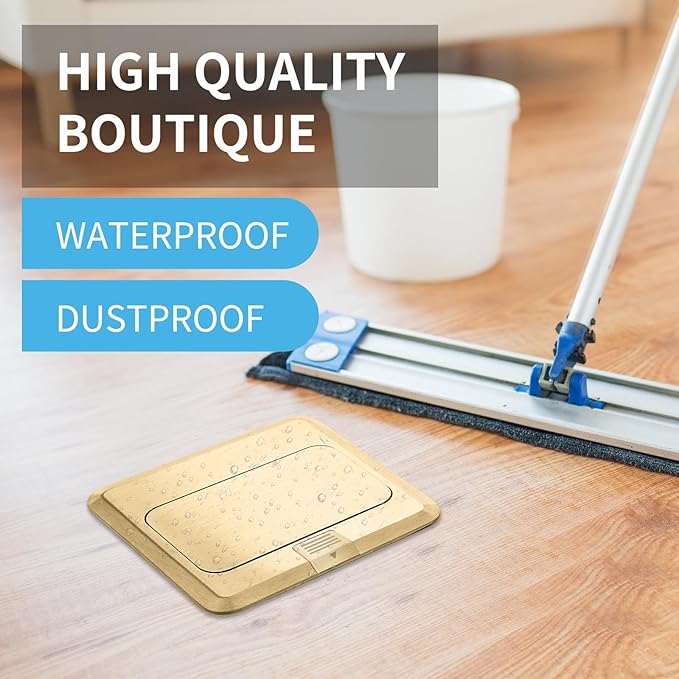 Vagueior Recessed Floor Electrical Outlet Kit, Waterproof Electrical Outlet - Image 5