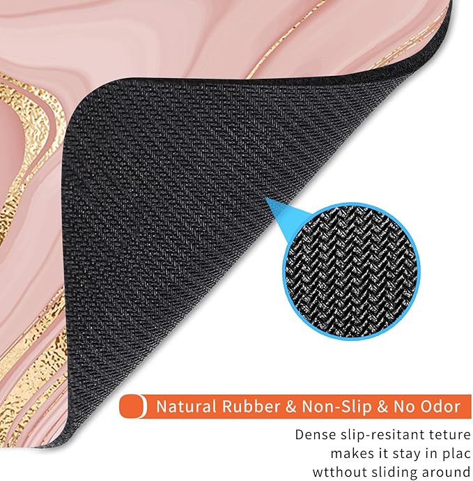 Armanza Square Mouse Pad Pink Gold, Personalized Premium-Textured Custom Mouse - Image 5