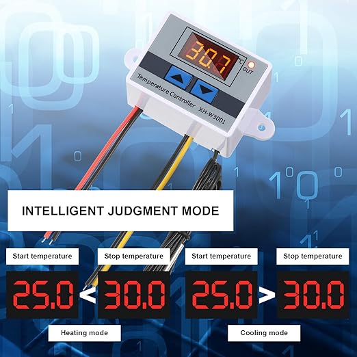XH-W3001 Digital LED Temperature Controller Module Digital Thermostat Switch - Image 4