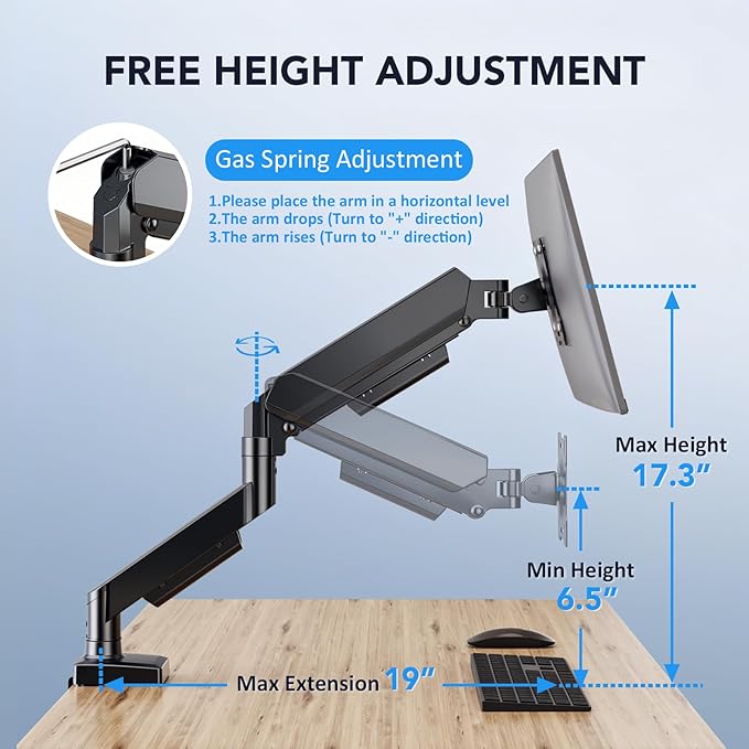 Single Monitor Arm, Monitor Mount - Image 6