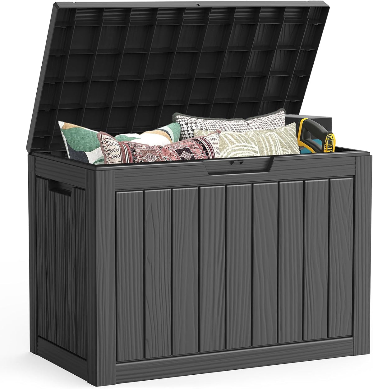 lubannese outdoor storage box, 50 gallon waterproof resin, main product view