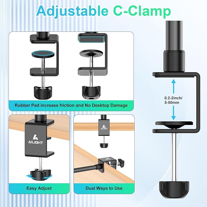 Ailight Camera Desk Mount Webcam Stand - Image 6