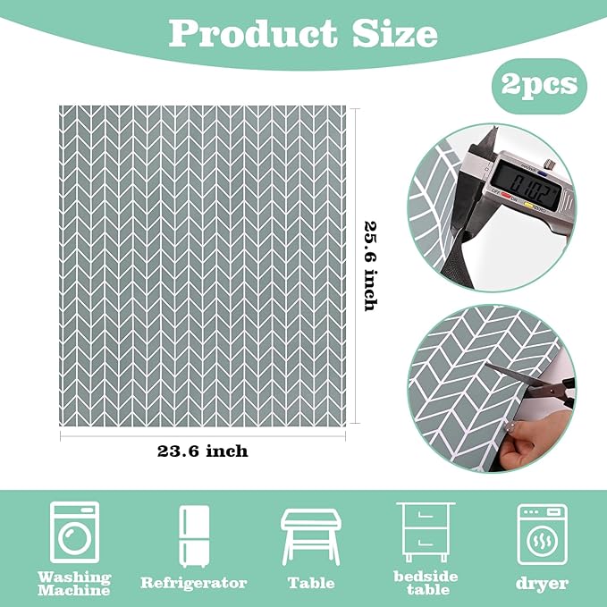 Actvty Washer and Dryer Covers for the Top, 2 Pieces 25.6'' x 23.6'' Washer - Image 4
