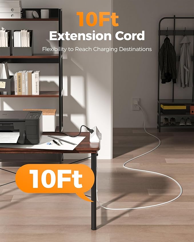 Desk Clamp Power Strip 10 Ft, TESSAN 2100J Surge Protector Desk Charging Station - Image 5
