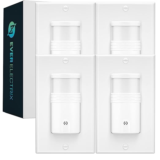 EverElectrix 4 Pack Motion Sensor Light Switch, Indoor Occupancy & Vacancy by EverElectrix