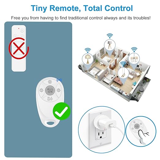 Remote Control Outlet, Wireless Light Switch, 500ft Range, No Wiring Needed - Image 3