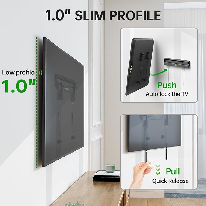 No Stud TV Wall Mount Low Profile - Image 6