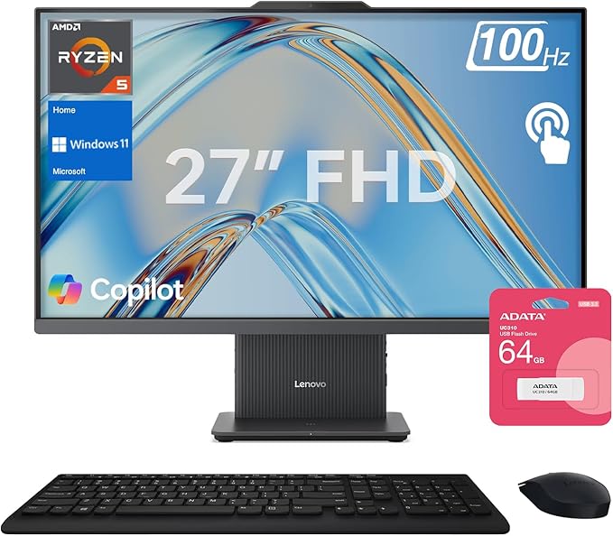 Lenovo IdeaCentre Business All-in-One, AMD Ryzen 5 7535HS, 16GB DDR5 RAM by LENOVO