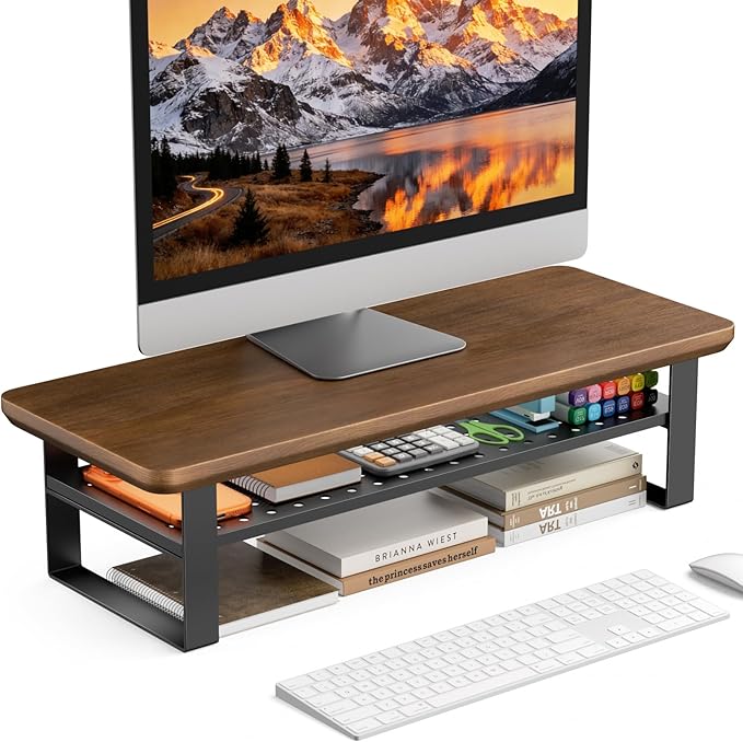 NestNeat Monitor Stand Riser, 24 Inch Computer Monitor Stand by NestNeatHome