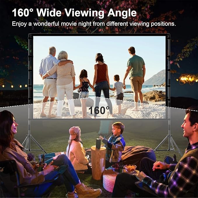 Outdoor Projector Screen with Stand, TOWOND 120 inch Portable Projector Screen - Image 5