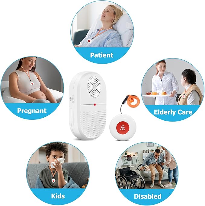 CallToU Caregiver Pager Call Button Elderly Wireless Call Button Vibration - Image 6