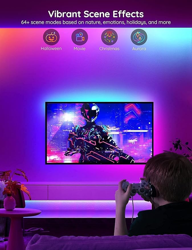 Govee RGBIC Alexa LED Strip Light 16.4ft, Smart WiFi LED Lights Work - Image 5