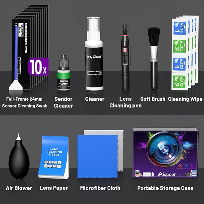 Camera Lens Cleaning Kit with Pro 10x Sensor Swabs, Sensor Cleaner, Compatible - Image 6