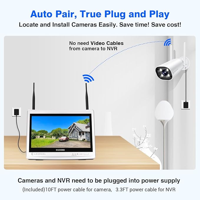 Cromorc Expandable 16CH NVR Wireless Security Camera System - Image 2