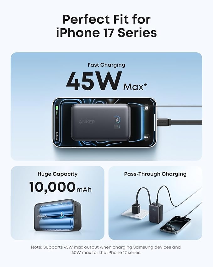 Anker Nano Portable Charger, 000mAh 45W Max Compact Power Bank, Travel - Image 3