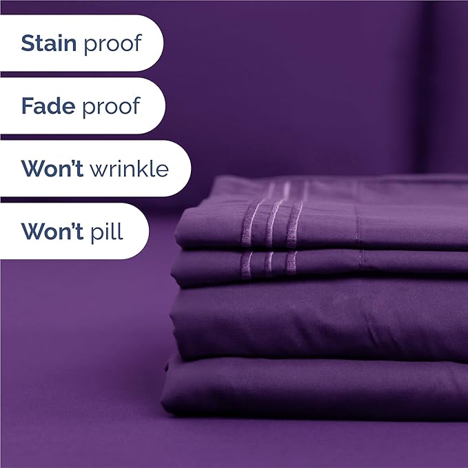 King Size 4 Piece Sheet Set - Image 5