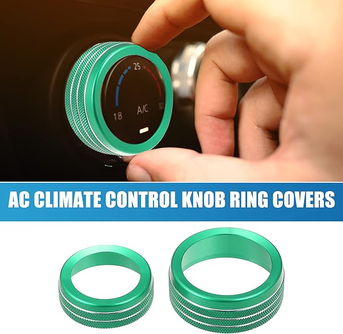 A ABSOPRO Car Air Conditioner Knobs Decals AC Radio Switch Knob Cover - Image 2