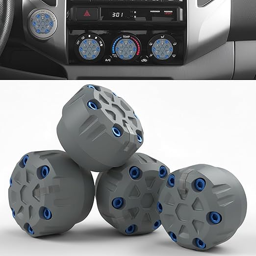 4 Pack - 2nd Gen Tacoma Accessories AC Knob Upgrade - 2005, 2015 Tacoma Climate by DUBBSHARDWARE