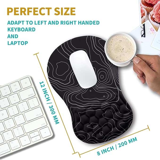 Hokafenle Ergonomic Mouse Pad Wrist Support, Wrist Rest Mousepad - Image 3