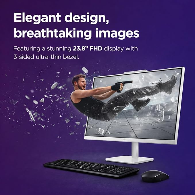 Lenovo 24" FHD All-in-One Desktop Computer - Image 3
