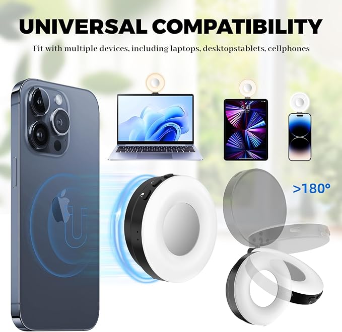 Selfie Light, Selfie Light for iPhone, Portable Phone Ring Light for Video - Image 2