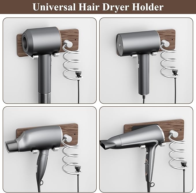 Tindbea Hair Dryer Holder Curling Iron Holder, Blow Dryer Holder Wall Mount - Image 5