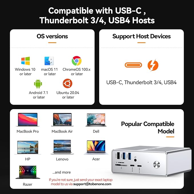 TobenONE Quad Monitor Docking Station - Image 8
