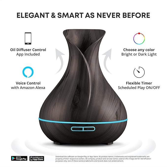 Sierra Modern Home Smart WiFi Wireless Essential Oil Aromatherapy 400ml - Image 2