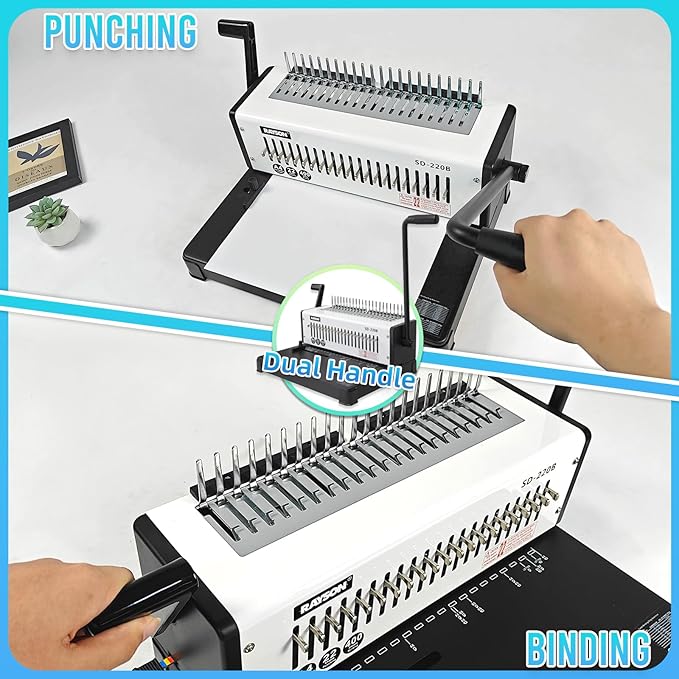 Rayson SD-220B Binding Machine, 21 Holes Comb Binding Machine, Max. Punch 20 - Image 5