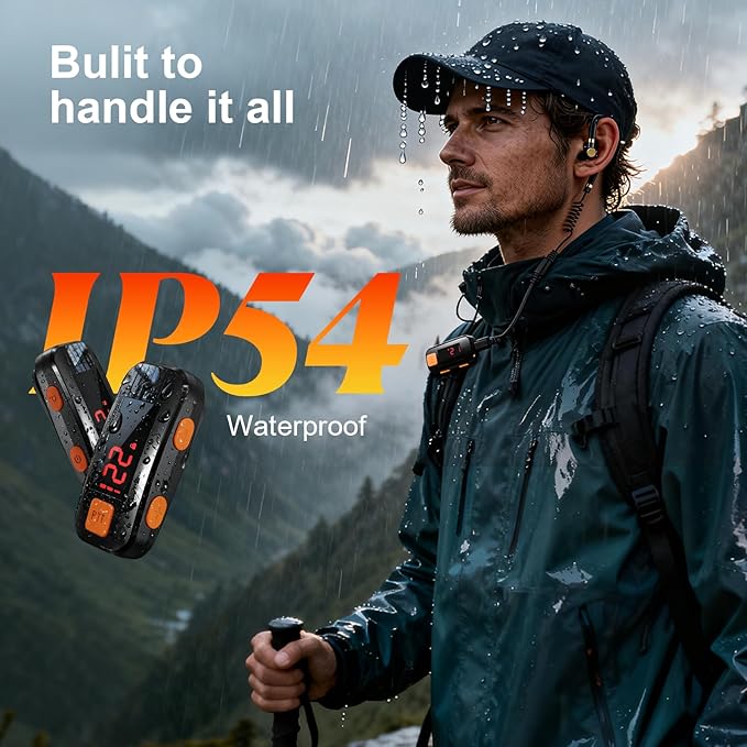 3 Pack Mini Walkie Talkies, Waterproof Small Walkie Talkies Two Way Radio - Image 3