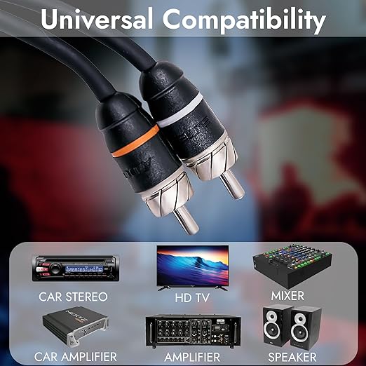 Elite Audio Premium Series 1.5ft. 2-Channel Car Audio RCA Short Cable – Double - Image 7
