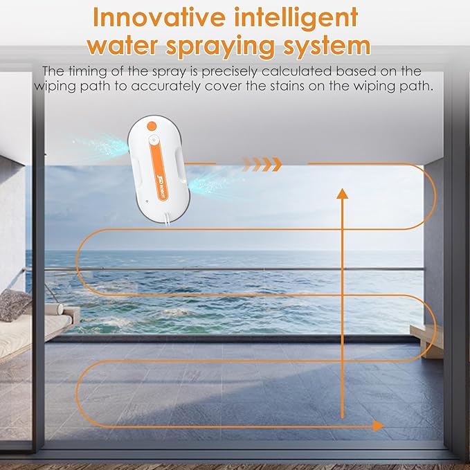 JSDROBOT Lite Window Cleaning Robot, 5300Pa Window Cleaner Robot - Image 4