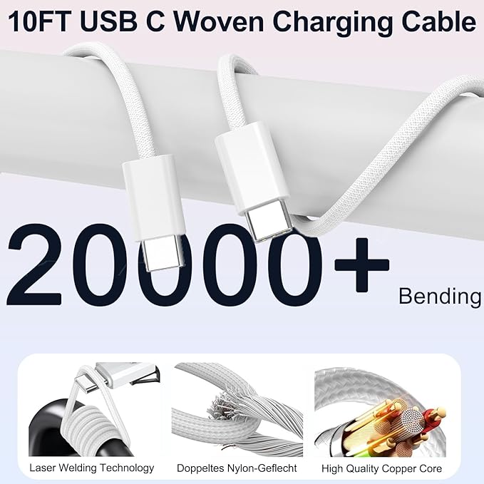 iPhone 17/16/15 Charger Fast Charging 3Pack 40W USB C Charger Fast Charging - Image 5