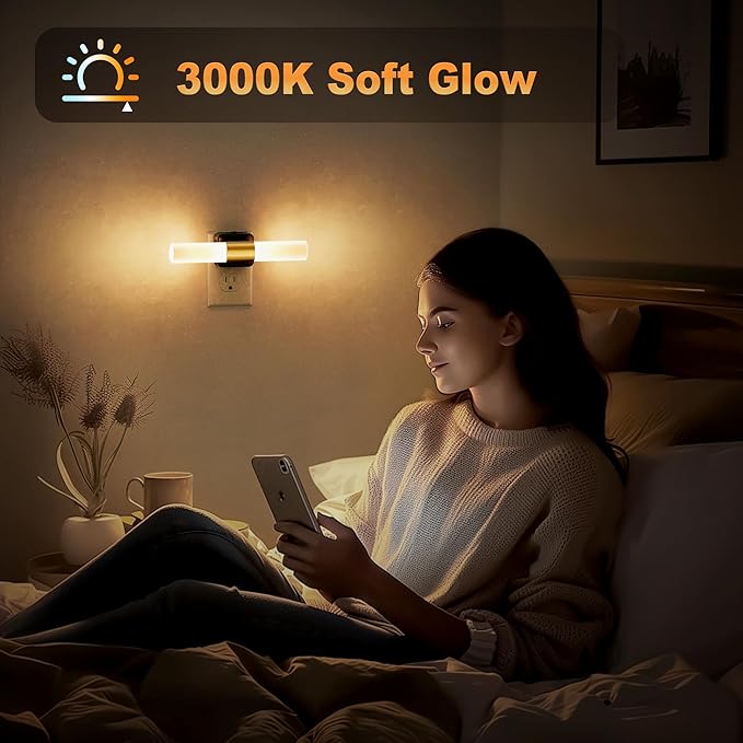 JandCase LED Night Light, Night Lights Plug into Wall, 3000K Soft White - Image 6