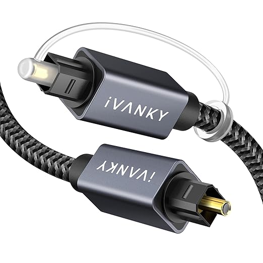 IVANKY Optical Audio Cable, 10ft Toslink Fiber Optic Cord, S/PDIF Digital by ivanky